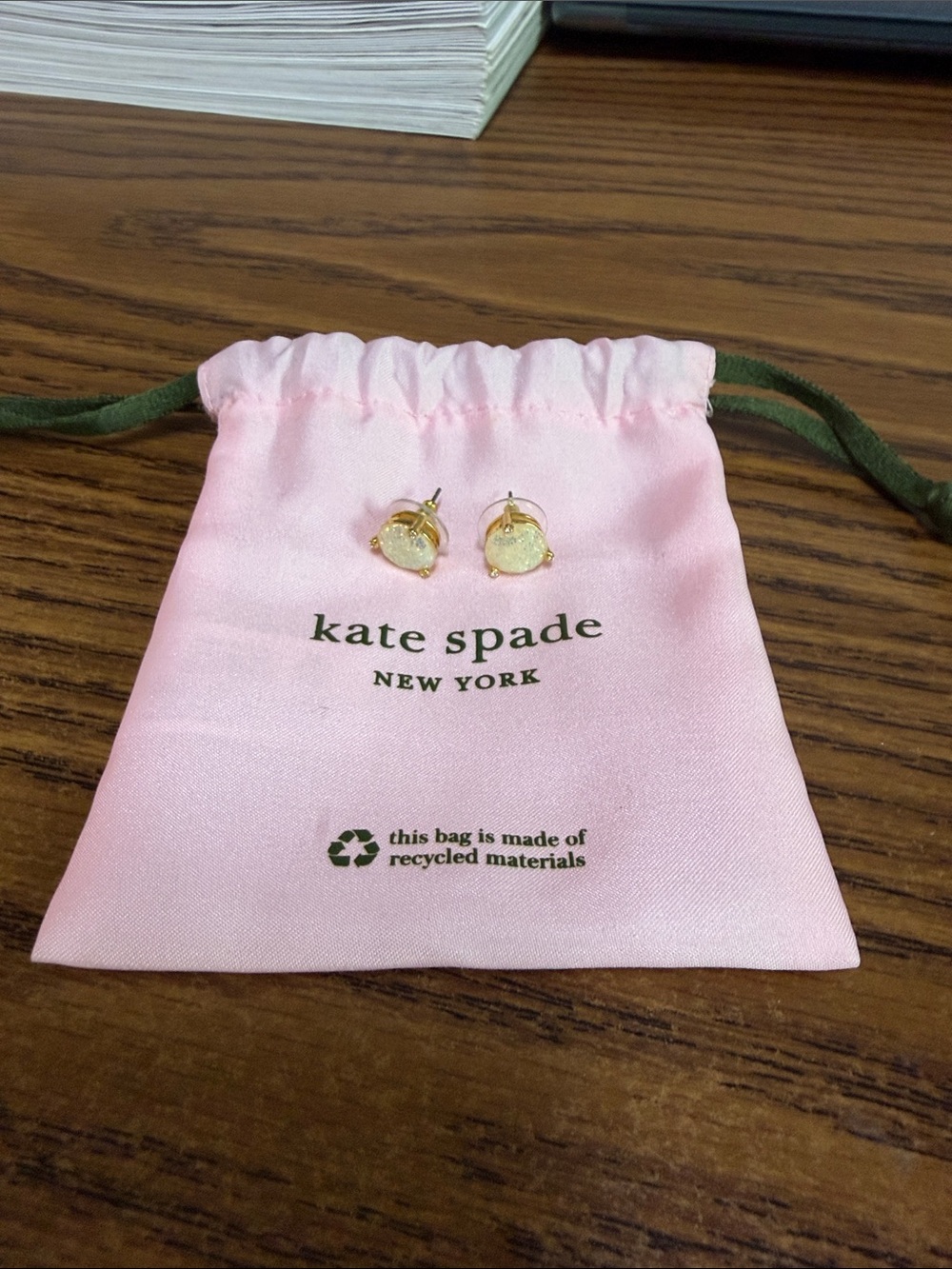 kate spade opal glitter earrings
